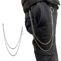 2020 fashion female silver color single round style alloy belt chain female wild jeans chains fashion men decorative body chain
