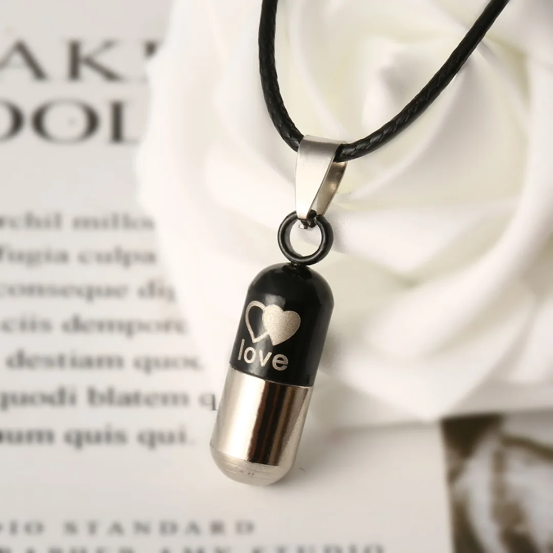 Shellhard пепельница Keepsake Neckalces винтажная металлическая урна Кремация любовь кулон в форме таблетки ожерелье для мужчин женщин ювелирные изделия
