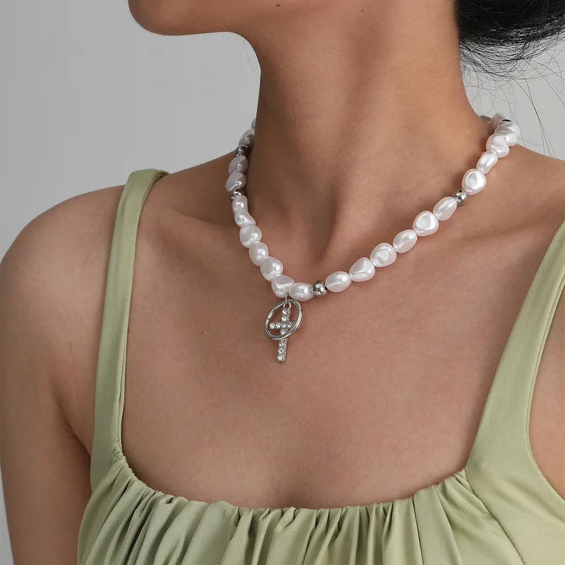 Колье Kolye Moana модные ювелирные изделия простой набор ожерелье с крестом и