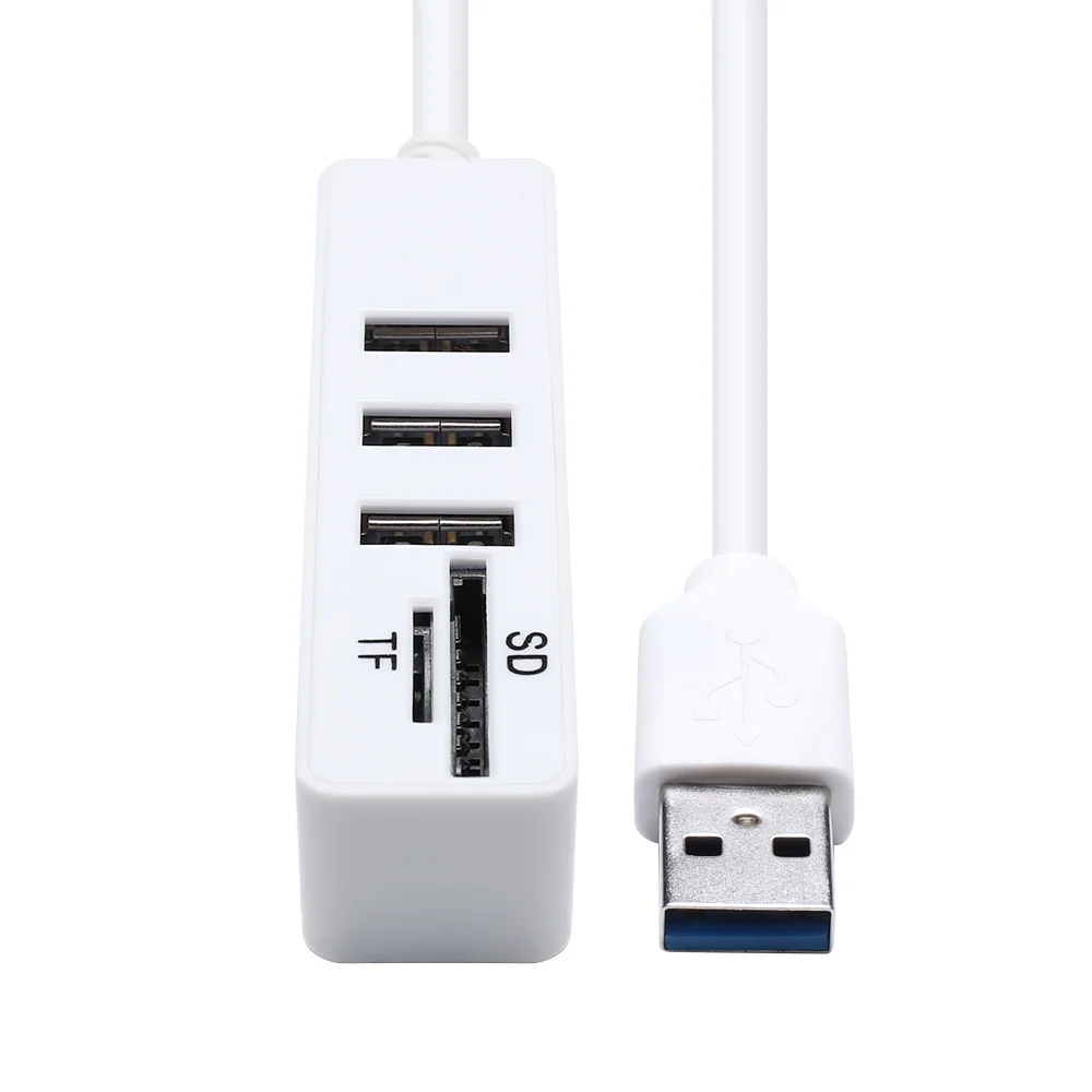 PCER usb хаб 2 0 мульти USB Высокоскоростной разветвитель 3Hab устройство для чтения карт