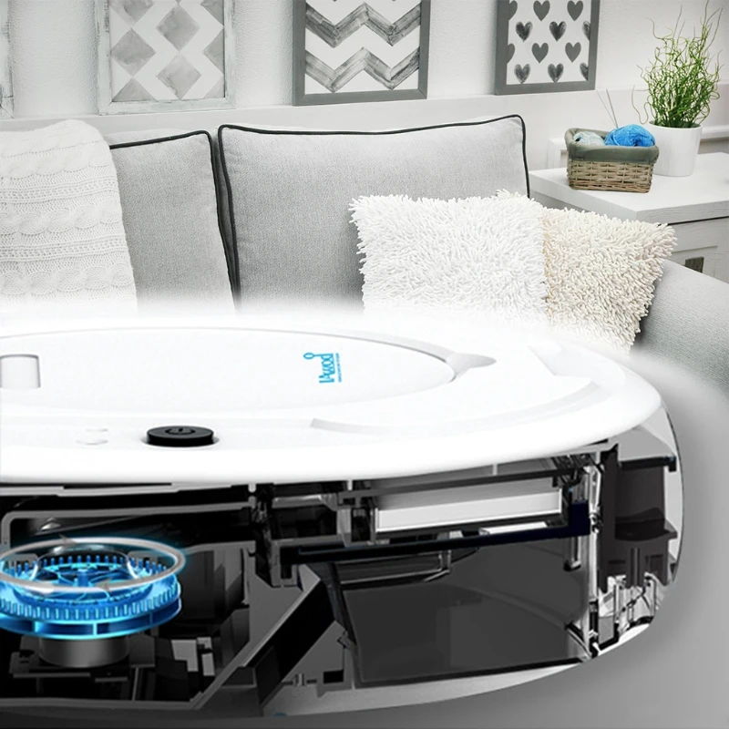 

Rechargeable Robot Vacuum Cleaner Wet/Dry Use 60 min Runtime Quiet Super-Thin