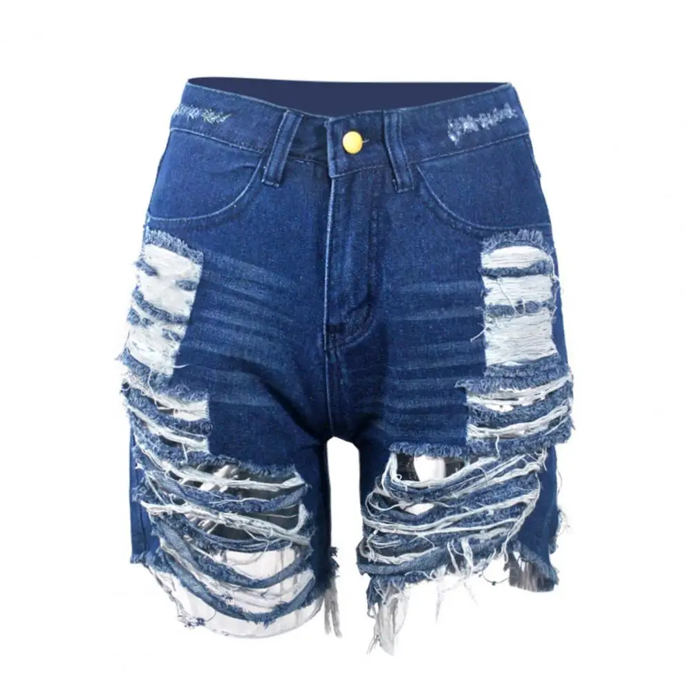 

Summer Denim Hot Shorts Women Sexy High Waist Jeans Short for Women Hollow Out Holes Slim Denim Shorts pantalones vaqueros mujer