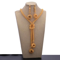 indian chokers wedding chain jewelry sets gold color earrings for women africandubaiarab party wife gifts