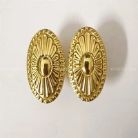 oval shape solid brass knobs furniture drawer handles cupboard pulls single hole gold kitchen cabinet handle hardware