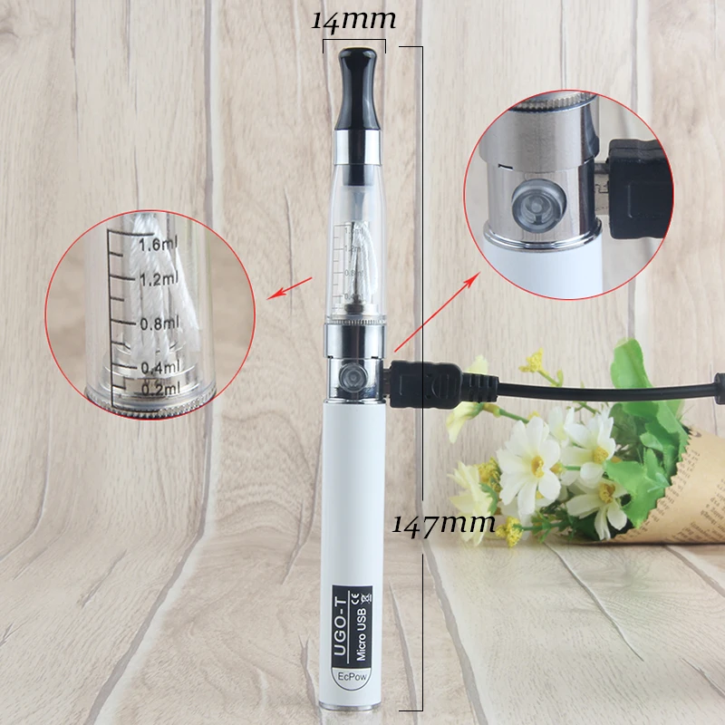 UGO T аккумулятор EGO электронная сигарета испаритель комплект 650 мАч батарея Vape 510 нить 1,6 мл CE4 MT3 атомайзер электронные сигареты