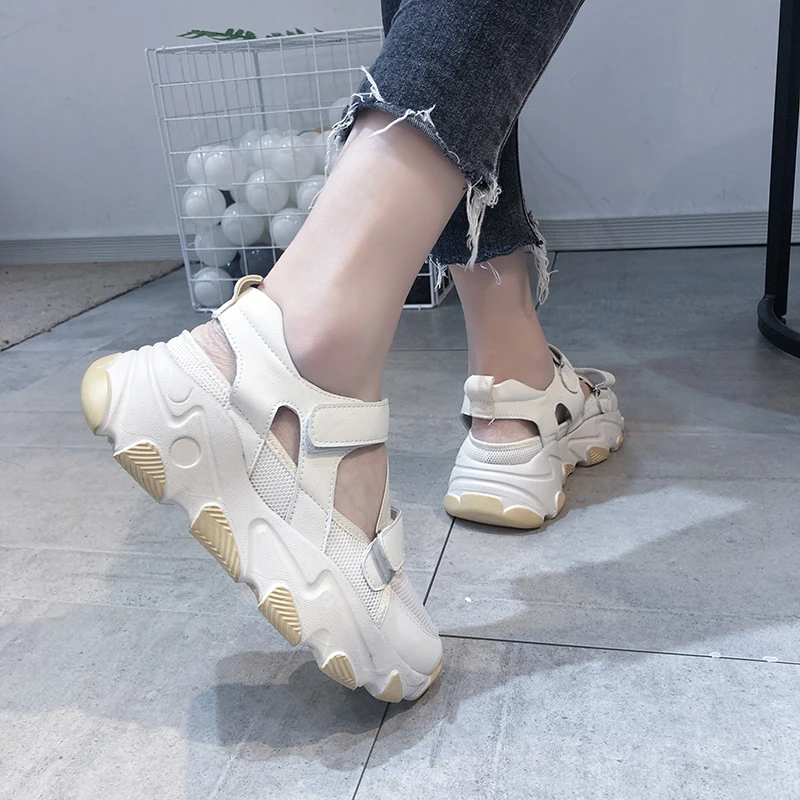 Rimocy Breathable Mesh Wedges Shoes for Women Casual Sport Platform Sandals Woman Spring Summer High Heels Sandalias Mujer 2021 | Обувь