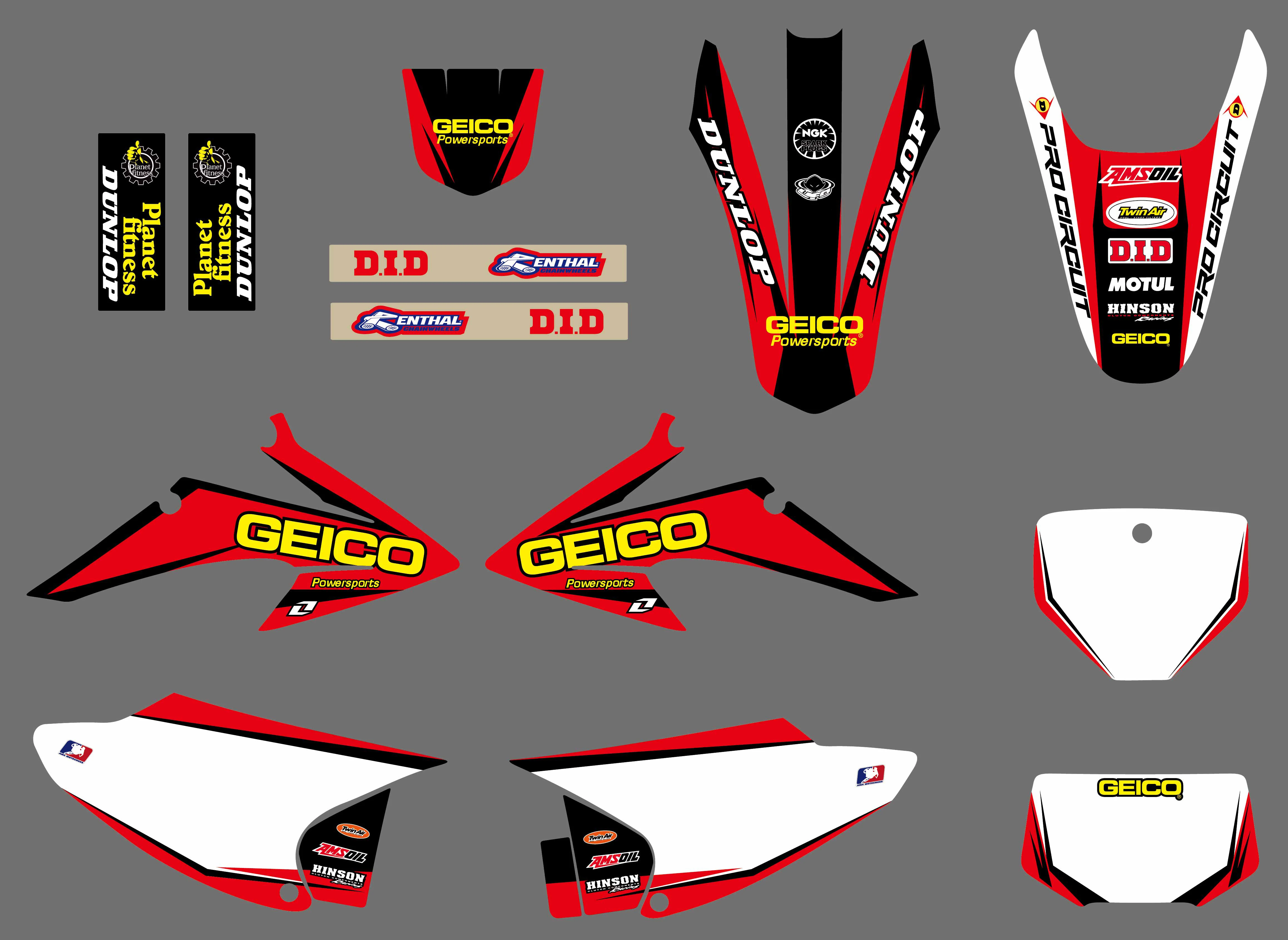 

New Style TEAM GRAPHICS BACKGROUNDS Stickers For Honda CRF150 CRF230 CRF150F CRF230F 2008-2014 CRF 150 230