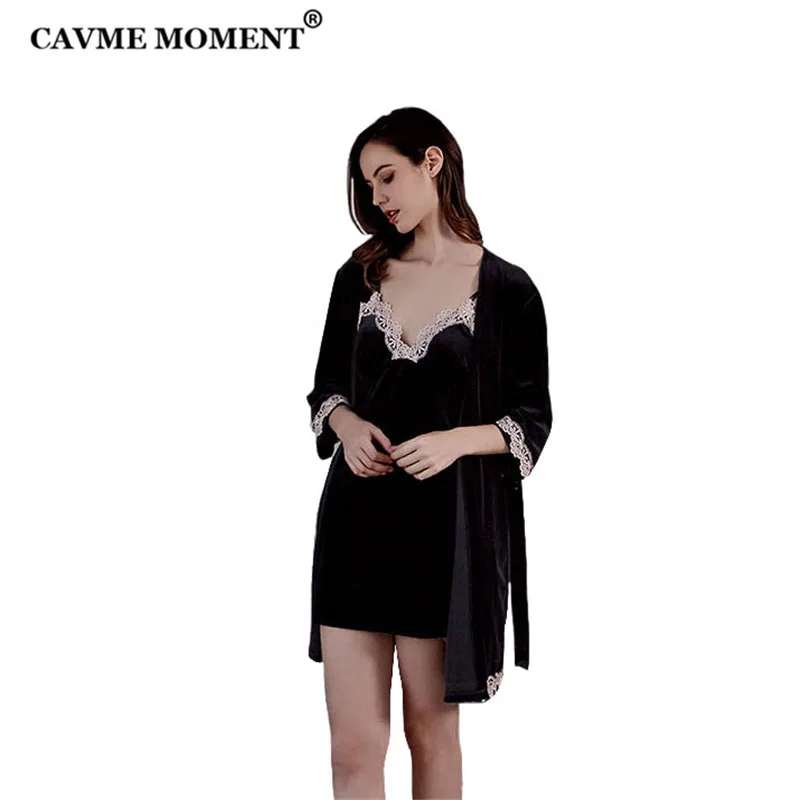 Комплект женский велюровый из 2 предметов с надписью на заказ|Комплекты халатов и