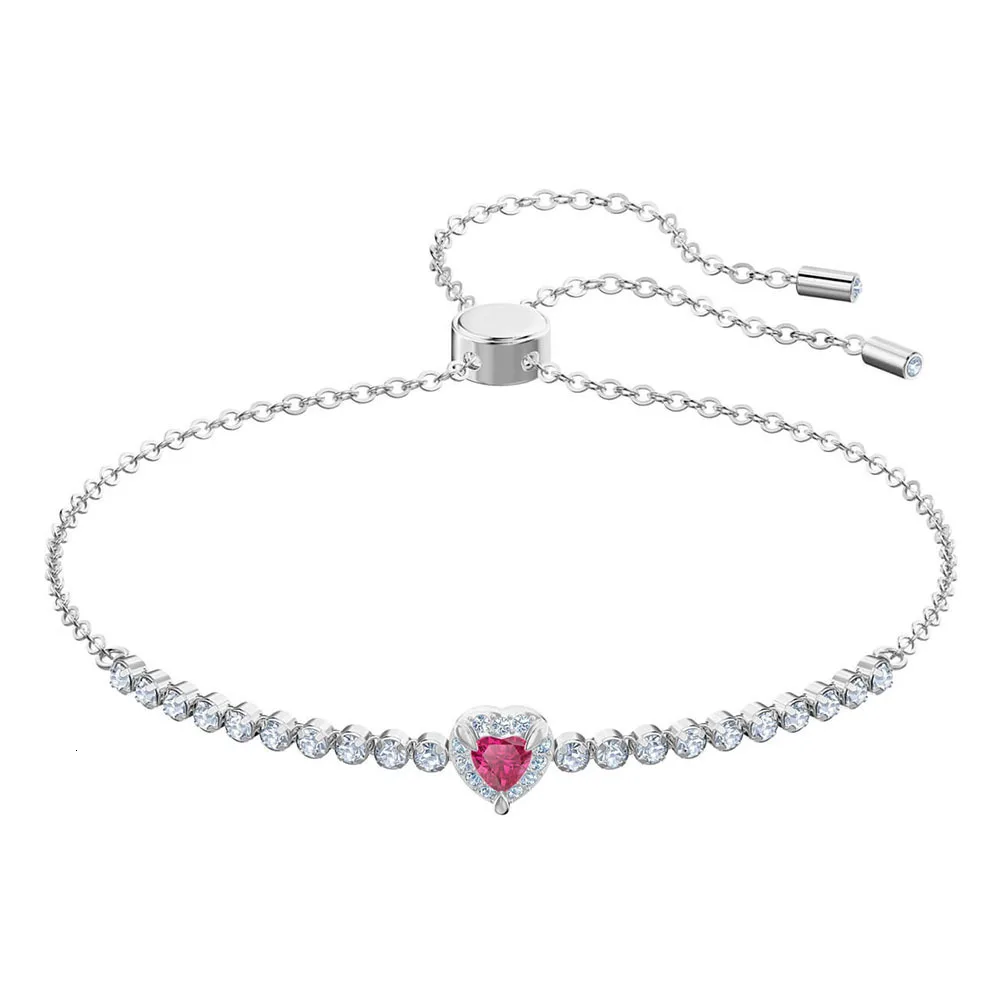 Стеклянный женский браслет слайдер MANDY 2019 прозрачная цветная цепочка с