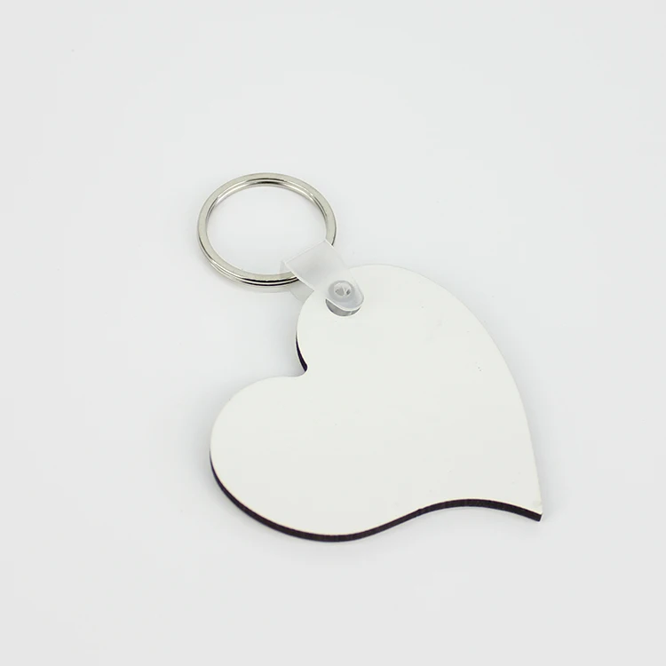 Сублимационные пустые Брелоки для ключей с двойным сердцем из МДФ брелок горячей