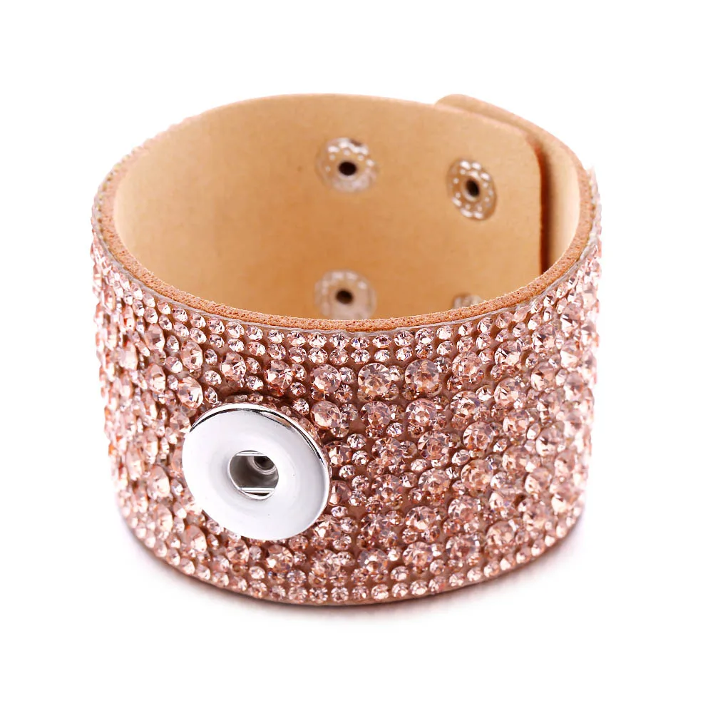 Новый кожаный браслет с застежкой для женщин бриллиантовый подходит рукоделия 18
