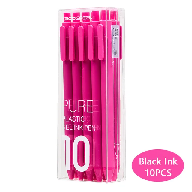 Rose pen 10pcs 10 шт./компл. Xiaomi Mi KACO ручка 0,5 мм ABS Пластик гладкая чернильная ручка для студента работника Применение для дома/школы/KACO пополнения чернил - Цвет: Rose pen 10pcs