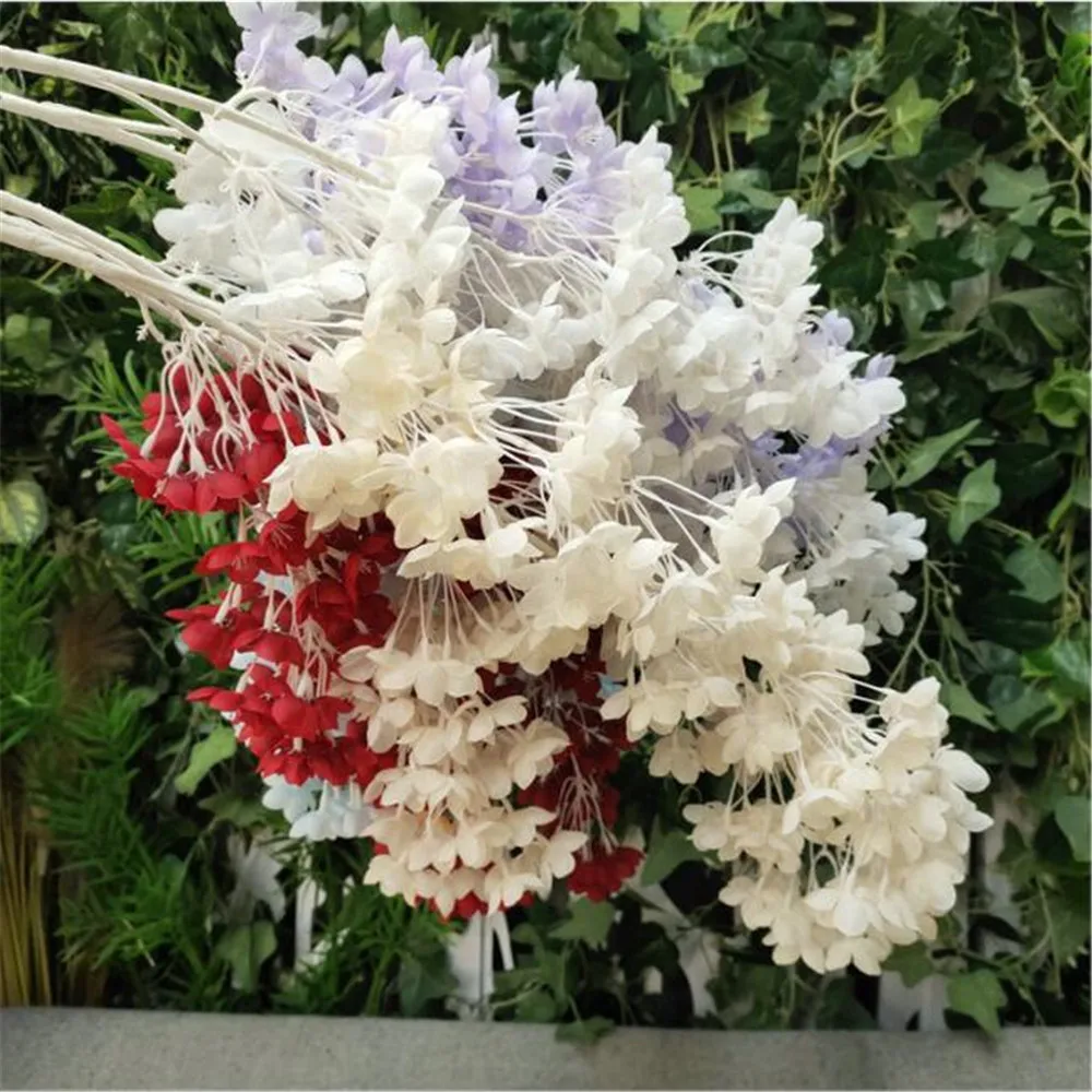 

10pcs Fake Silk Cherry Blossom Flower Branch Begonia Sakura Tree Stem for Event Wedding Tree Deco Artificial Decorative Flowers
