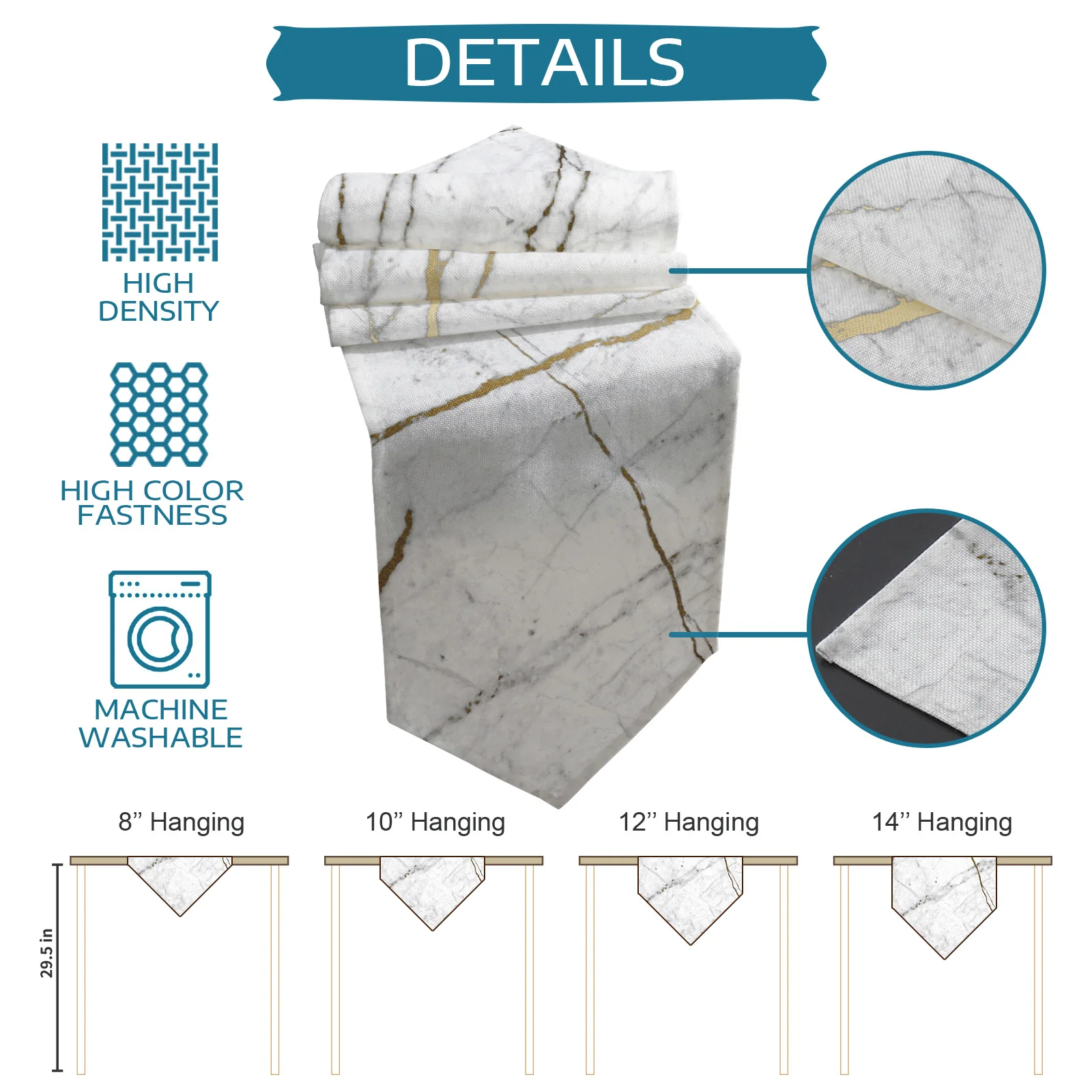 Золотые блестящие мраморные трендовые скатерти настольное украшение для дома