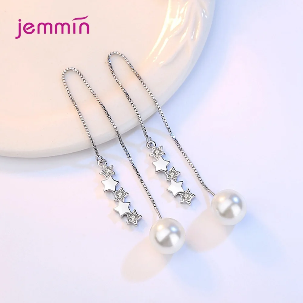 Новейшие ботильоны в Корейском стиле на скрытой висит Длинные висячие серьги со