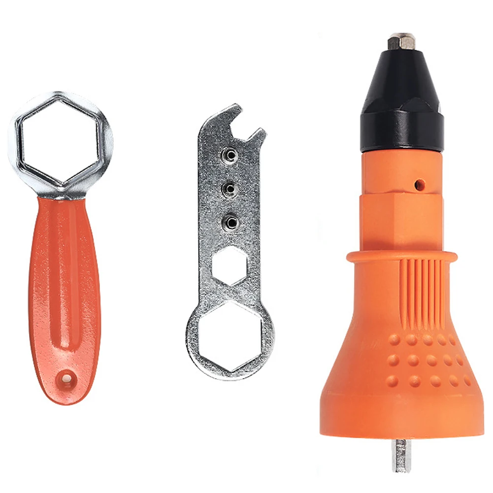 

1/4" Hex Shank Blind Rivet Nut Drill Adapter Rivet Gun for Cordless Drill Riveter Riveting Tool Kit