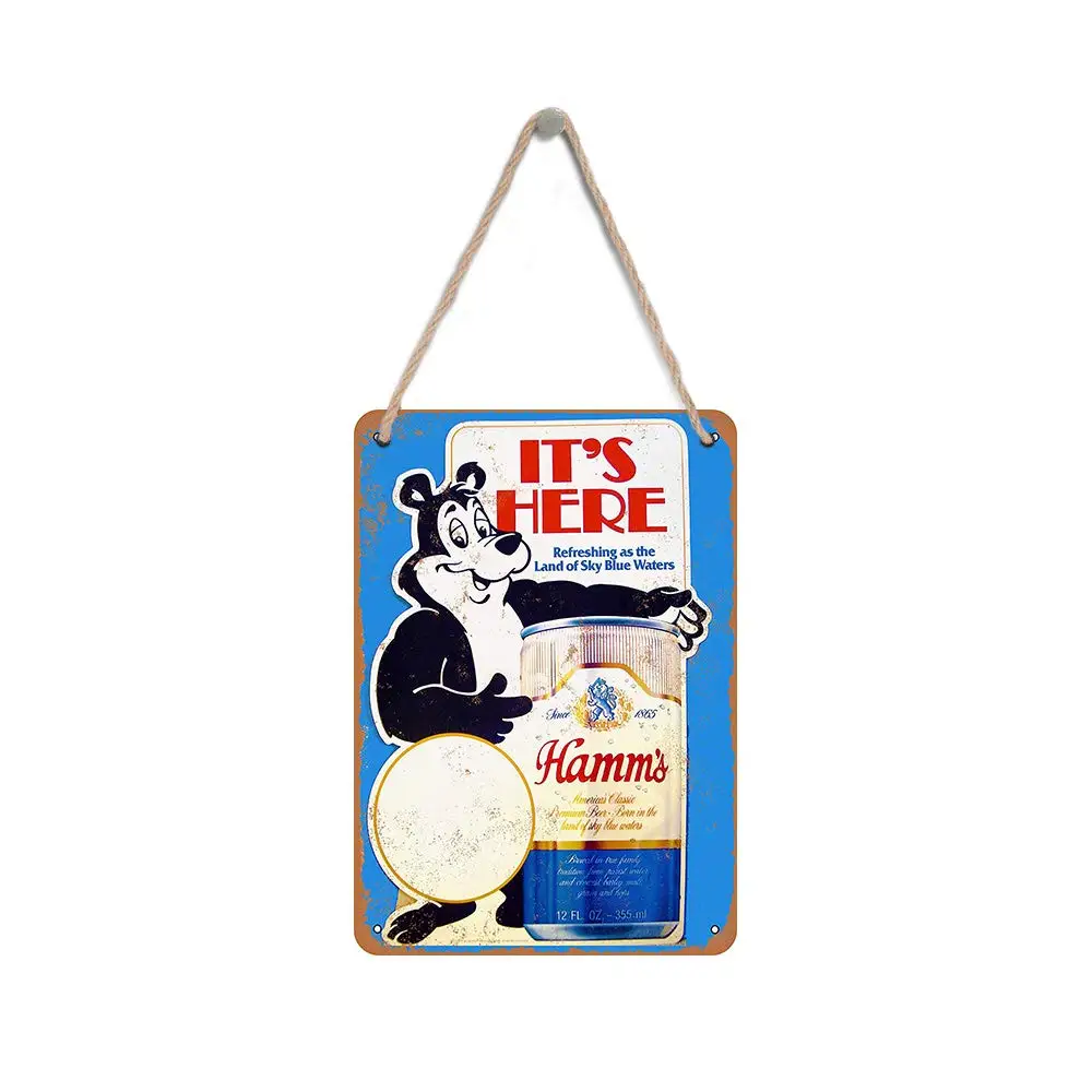 

Деревянный подвесной знак Isaric, 8X12 дюймов, деревянный знак в виде медведя Хамма