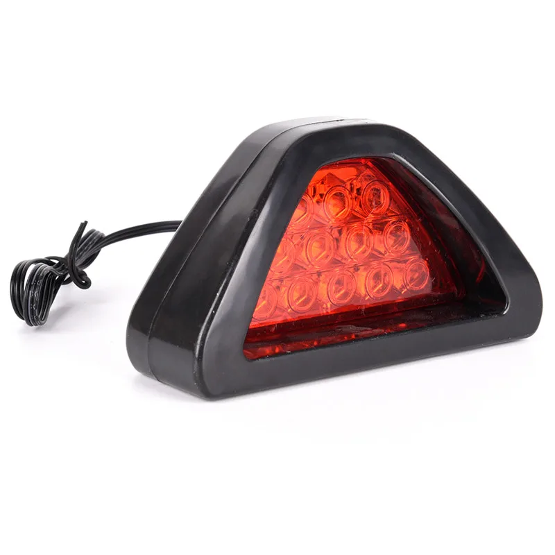 

Universal Accessories 12V Triangle Car Brake Lamp 12LED Red F1 Style Car Offroad Low Third Brake Stop Light