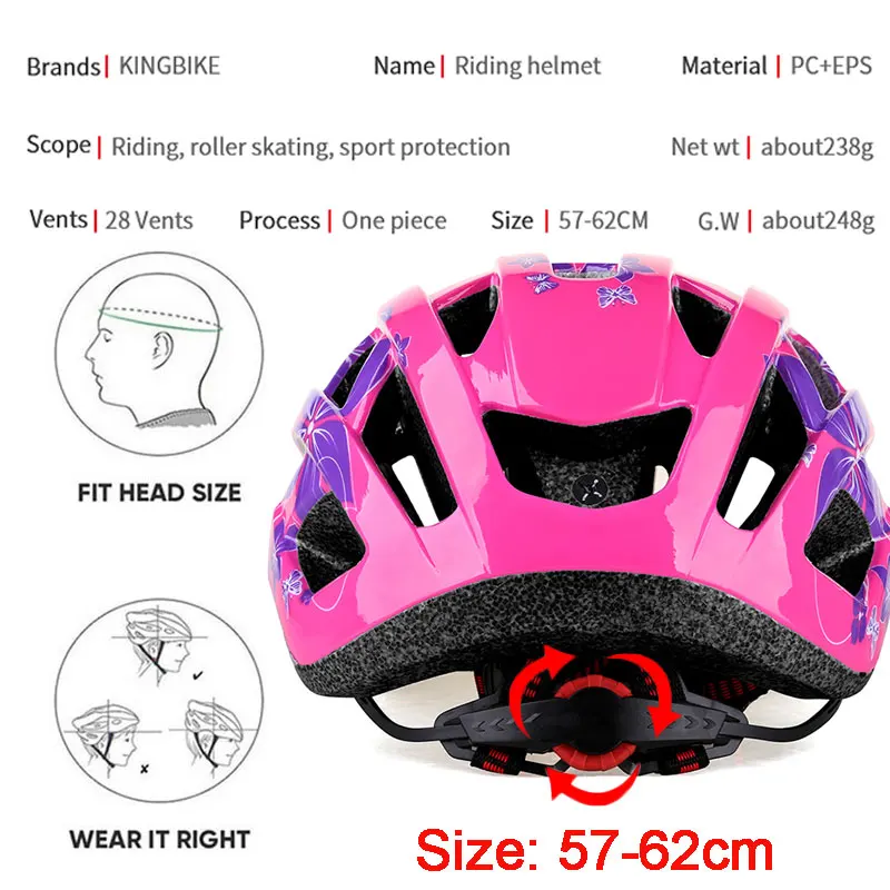 KINGBIKE женские розовые велосипедные шлемы интегрально формованные MTB Горный