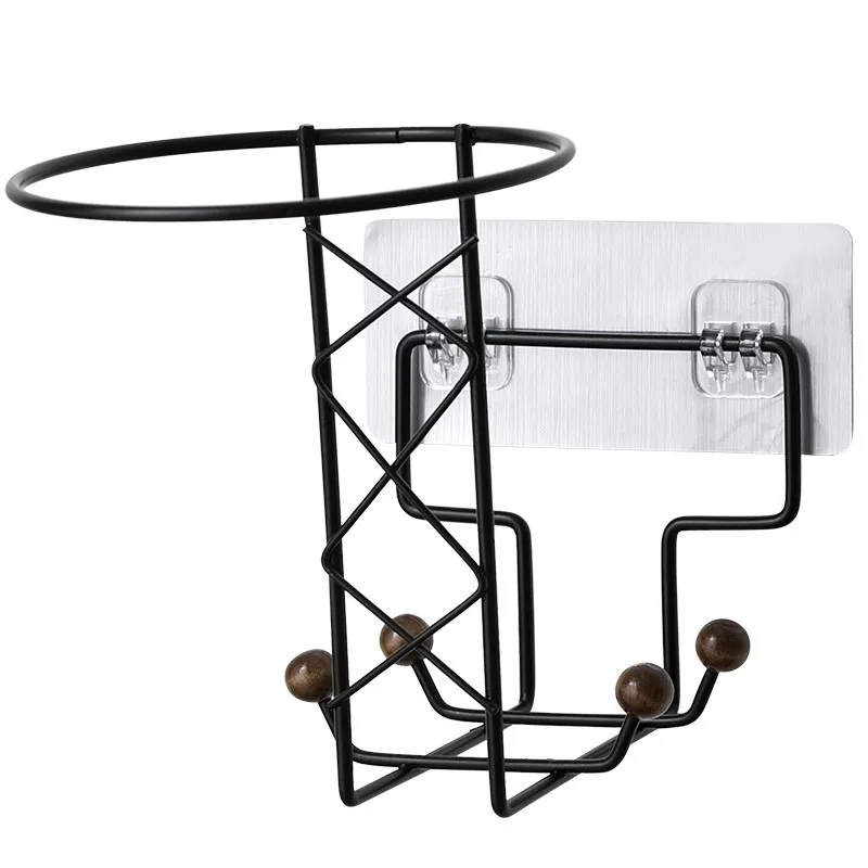 

Hole Free Metal Wall Mounted Motorcycle Helmet Holder Hook Hat Rack Hanger Display Multifunctional Hat Storage Rack Hook
