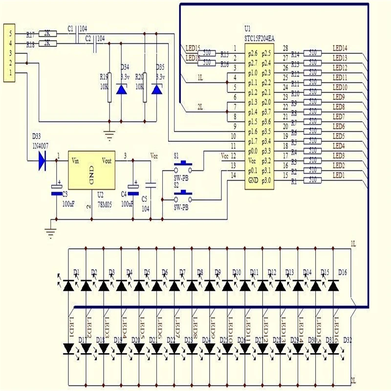 DC 8 V-12 V 16 Светодиодный двухканальный MCU Регулируемый Дисплей узор светодиодный VU измеритель уровня индикаторный усилитель аудио Музыка выравнивания модуль