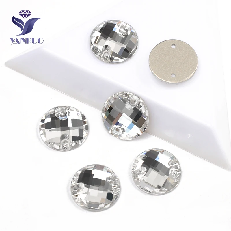 

YANRUO 3220 Crystal Clear Chessboard Sewn Stones DIY Crafts Strass Flatback Rhinestones For Sewing Accessories