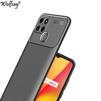 For Oppo Realme Global Version Case Silicone Carbon Fiber Shockproof Cover For Oppo Realme Case For Realme  Global  6 5