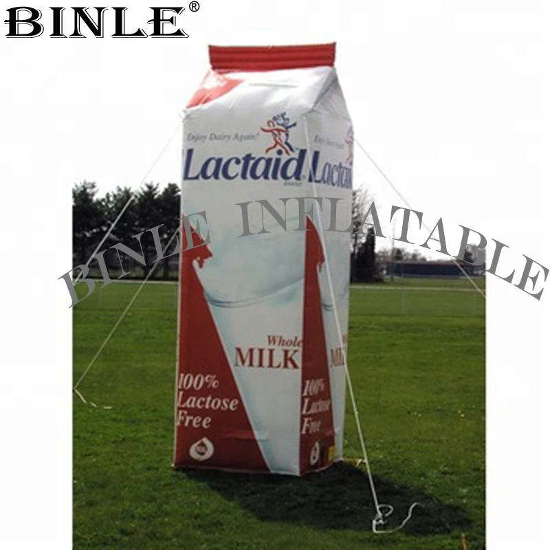 

Рекламная гигантская надувная молочная коробка, надувная копия коробки для напитков для рекламы