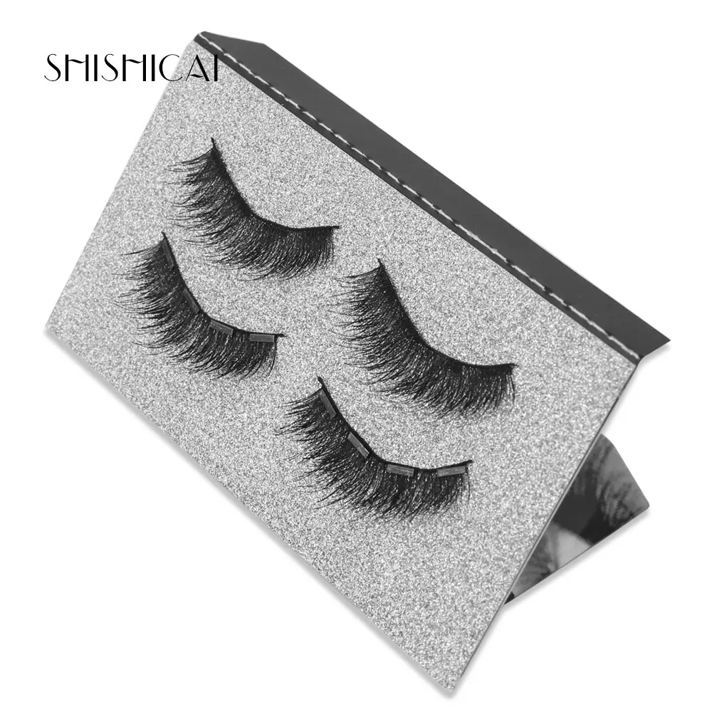 Магнитные ресницы SHISHICAI с 4 магнитами, толстые и натуральные 3D ресницы из меха соболя, ручной работы, бесплатная доставка.