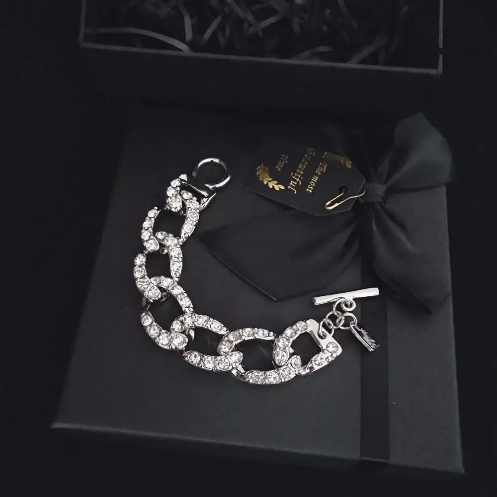 

HANGZHI 2020 New Hip Hop Punk Le Alessandra THE9 Thick Chain With Zircon Necklace For Women Girls Party Jewelry