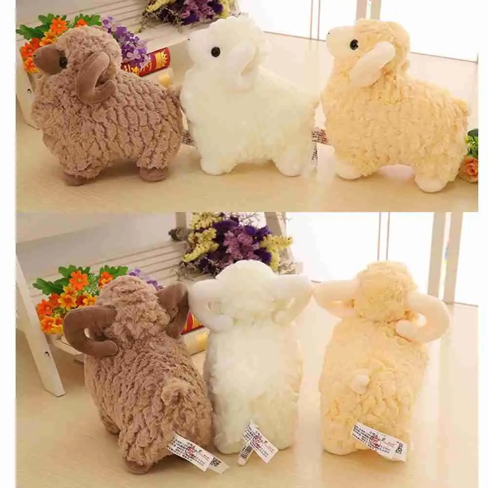 

New Zodiac Lovely Little Sheep Mascot Plush Toys Simulation Kids Dolls Gift Stuffed Animal Sleeping Comfort Dolls Pillows T0R9
