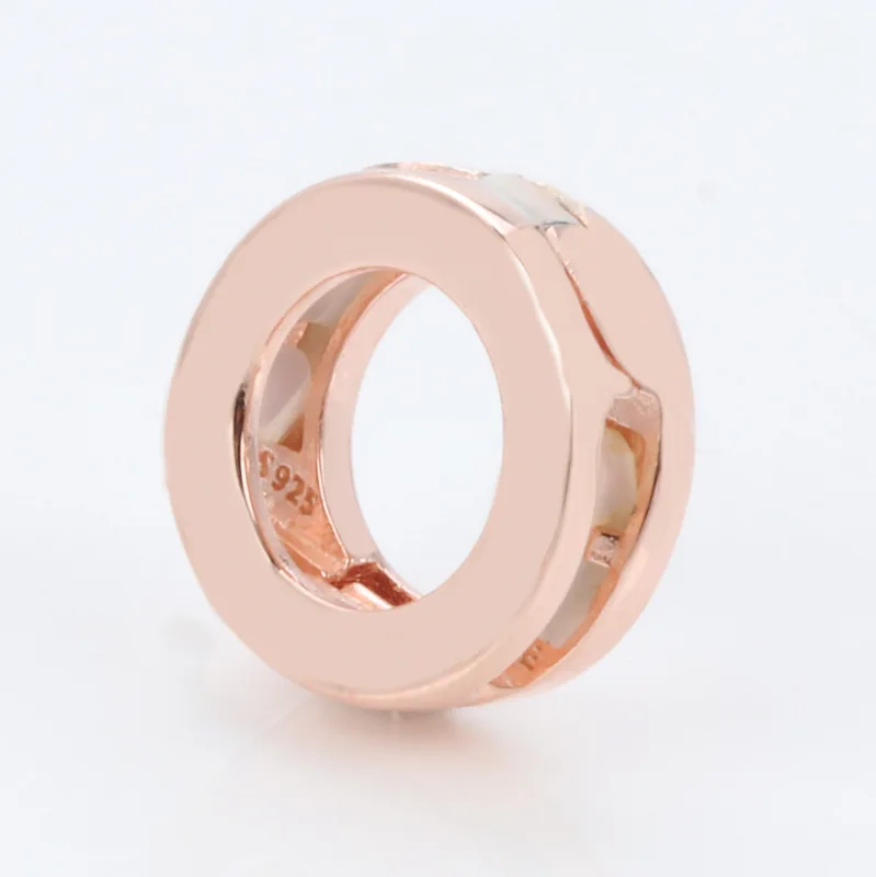 

Authentic 925 Sterling Silver Bead New Rose Gold Creative Fashion Clip Fit Original Pandora Bracelet For Women Diy Jewelry