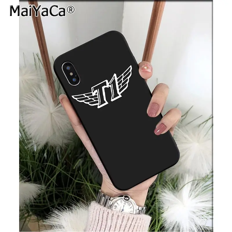 Мягкий высококачественный чехол для телефона MaiYaCa SKT T1 Esports Club из ТПУ iPhone 8 7 6 6S Plus 5