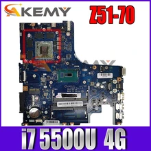 AIWZ0/Z1 LA-C282P motherboard for Lenovo Z51-70 V4000 notebook motherboard CPU i7 5500U  4G 100%  teste ok