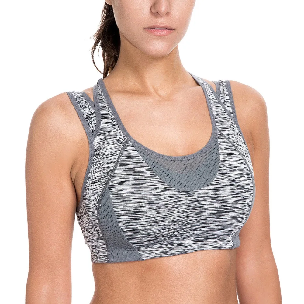 Женский спортивный бюстгальтер на молнии без косточек нижнее белье со средней