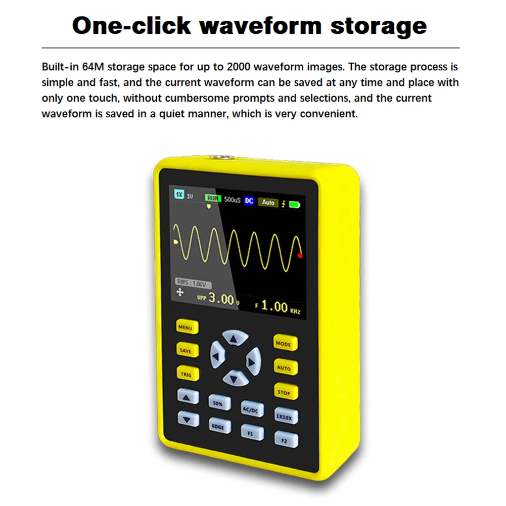 Цифровой осциллограф с экраном 2 4 дюйма 100 МГц аналоговая полоса пропускания