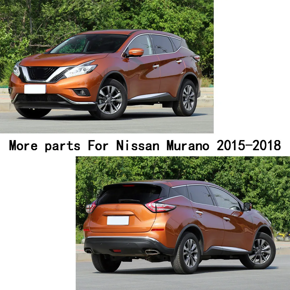 

For Nissan Murano 2015 2016 2017 2018 car body styling cover detector trim External door Bowl stick lamp frame panel part 8pcs