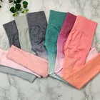 Бесшовные леггинсы с эффектом омбре, штаны для йоги, женские спортивные колготки, женские спортивные Леггинсы для спортзала, фитнеса, спортивная одежда для тренировок