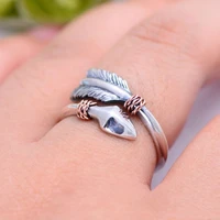 classic cupids arrow love ring solid 925 sterling silver open ring for lover jewelry