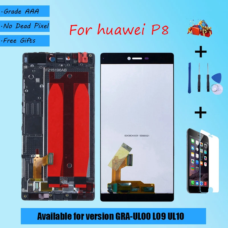 Для HUAWEI P8 GRA UL00 UL10 L09 ЖК экран в сборе с передним сенсорным стеклом оригинальный