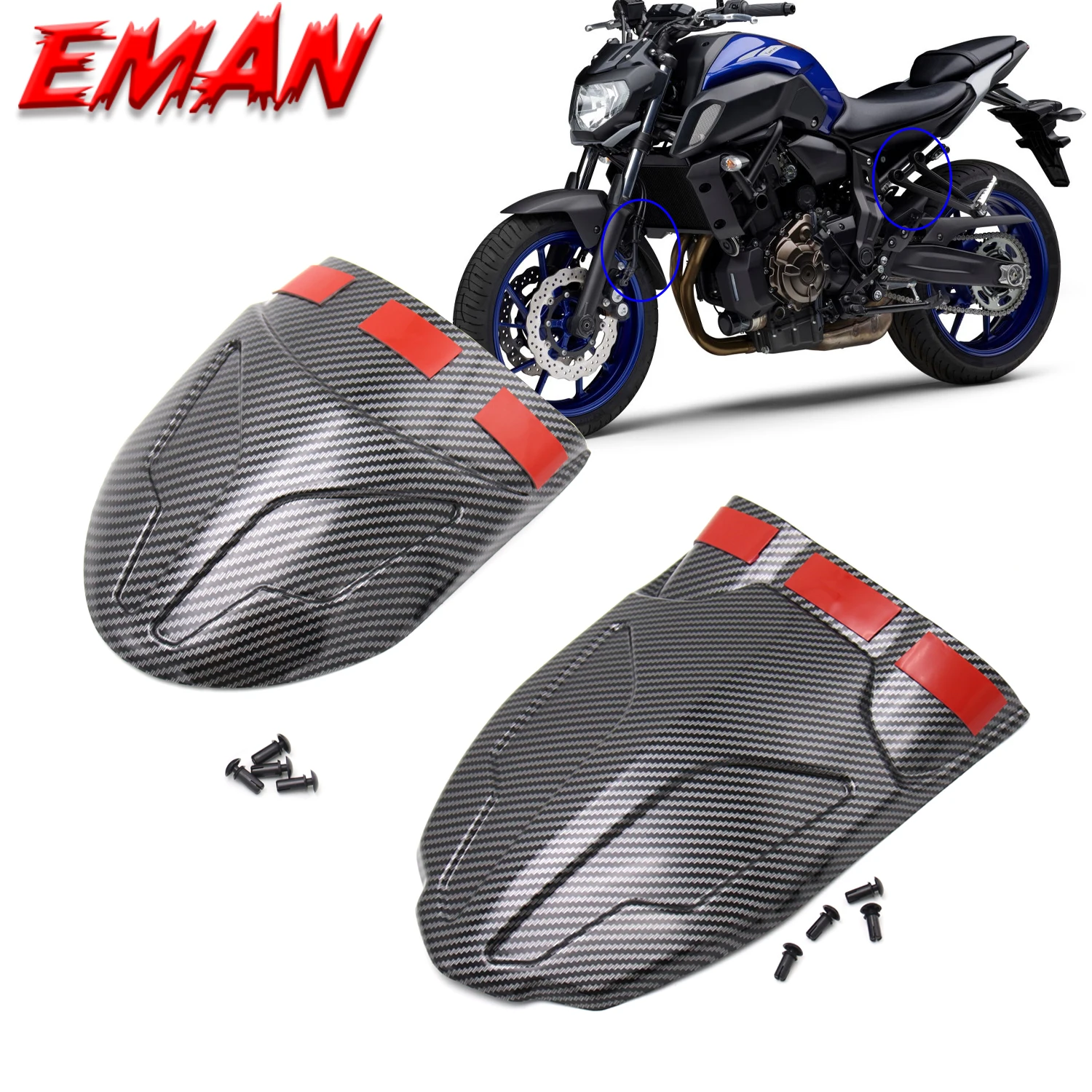 

MT07 Fender Motorcycle Front Mudguard Rear Extender Fits for YAMAHA Tracer MT-07 XSR700 XSR 700 FZ-07 2014-2017 Carbon Fiber