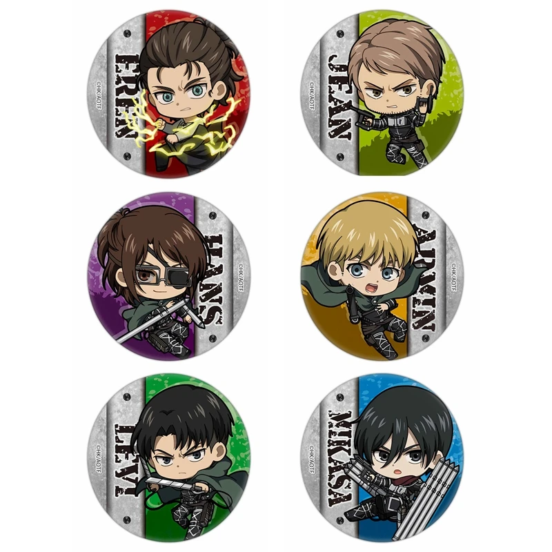 Значок аниме Атака Титанов Армин Арлен Эрвин Смит Зои Ханс Жан кирштейн |