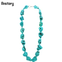 natural irregular stone turquoises chokers necklace delicate wedding party heavy fashion jewelry tn310