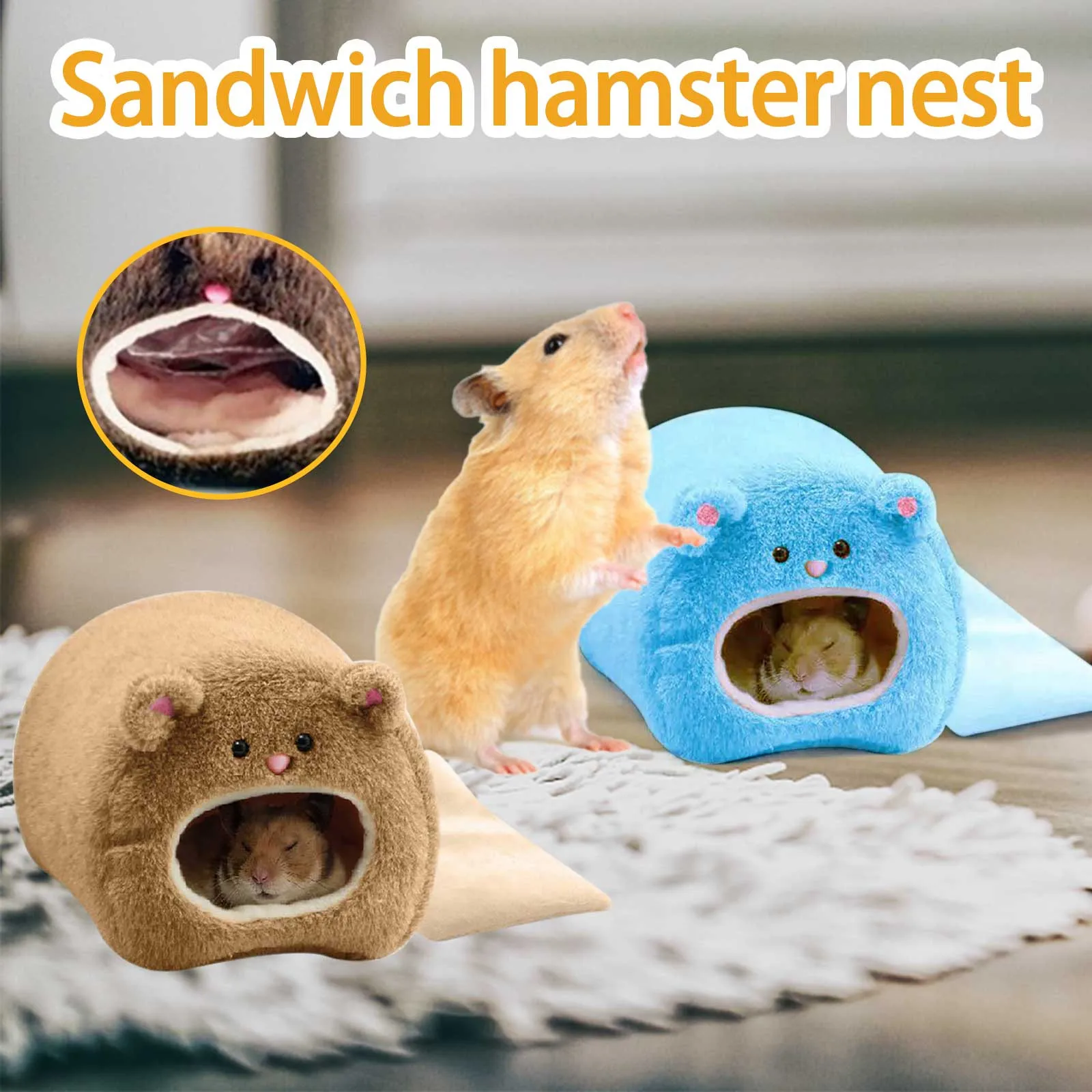 

Winter Warm Hamster Nest Hedgehog Kennel Bed Warm Mouse Chicken Cotton House Small Animal Beds Cave Pet Supplies Nest