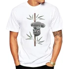 Модная мужская футболка TEEHUB с принтом коалы для сна, хипстерские футболки с коротким рукавом, Повседневная летняя футболка, Забавные топы