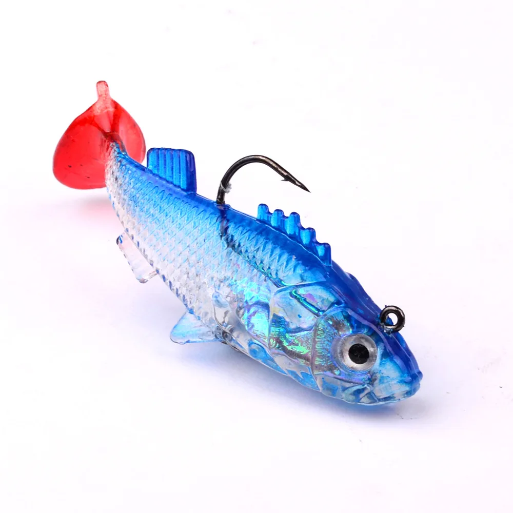 

7.6cm 5.7g Soft Plastic Bait Swimbait Bass Jig Head Fishing Lures Saltwater Fishing Gear