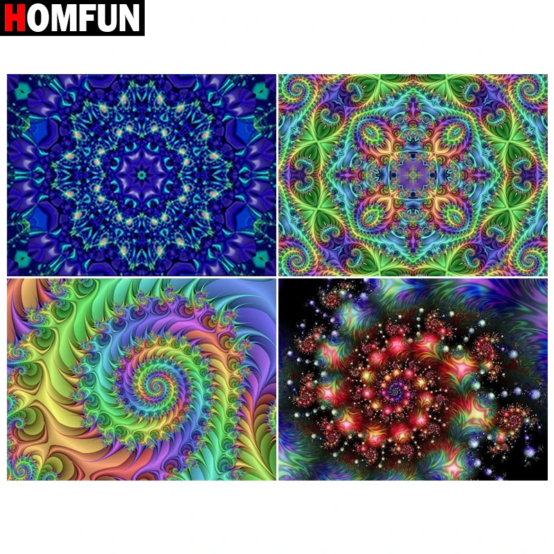 

Алмазная живопись HOMFUN «цветок мандалы», полное квадратное/Круглое украшение для стен, инкрустированная смолой, вышивка ручной работы, вышивка крестиком