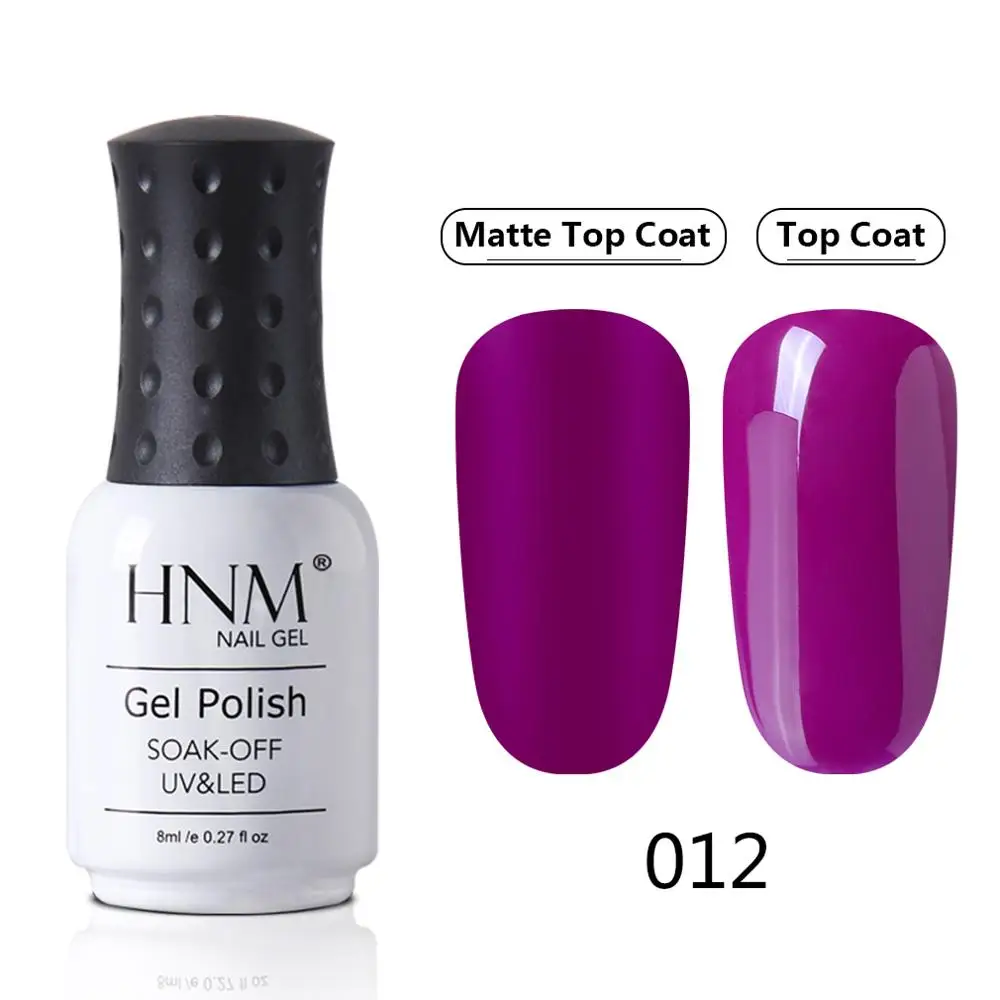 PP012 HNM Blue Purple Matte Effect Gel Nail Polish Need Matt Top Coat Base Semi Permanent UV LED Lamp Hybrid Varnishes Lacquer Gellak - Цвет: PP012