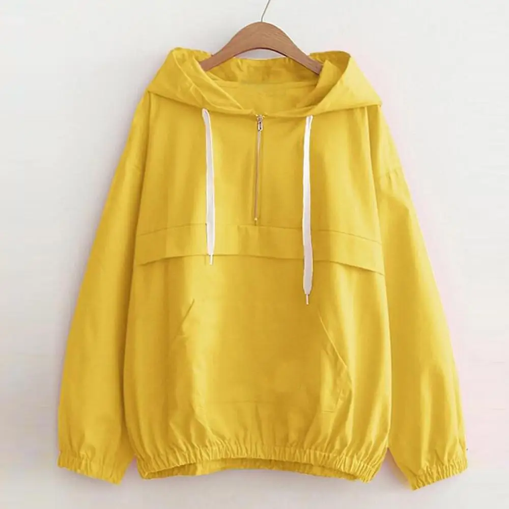 Women Long Sleeve Thin Sweatshirt Sport-wear Zipper Pockets Sport Hooded Casual Top Outdoor Running Riding Jacket Clothing | Спорт и