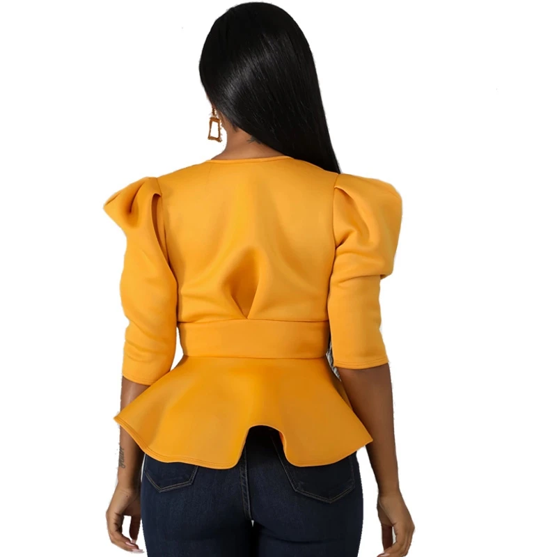 Рубашка женская с оборками топы и блузки осенняя корейская модная одежда 2020